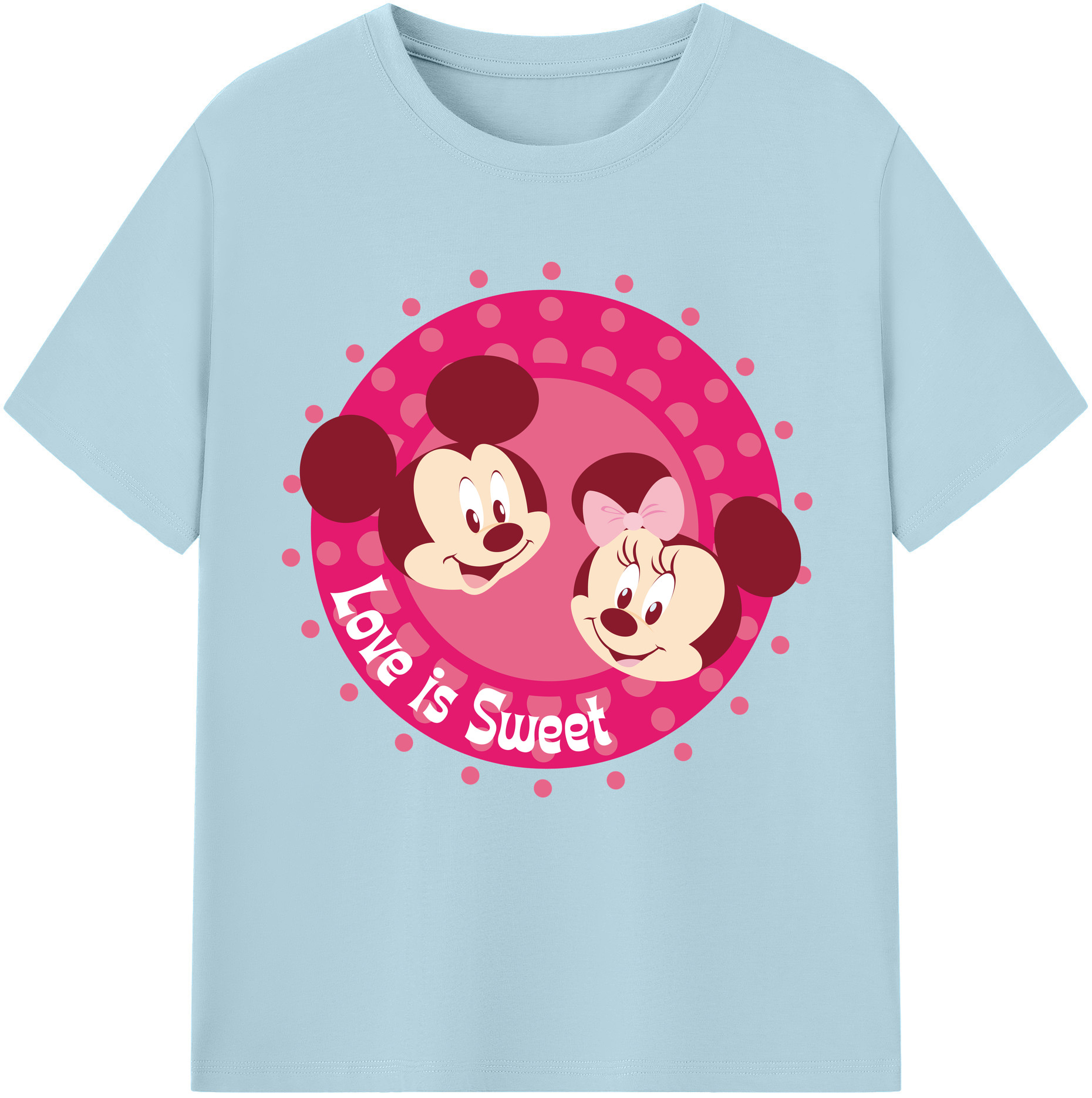 （画像用） ミッキーマウス Mickey Mouse 綿100％半袖Tシャツ（フロントプリント）